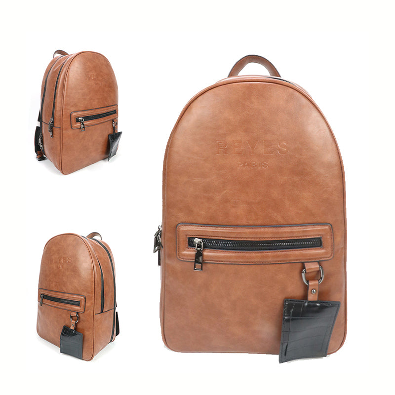 GORFIA large capacity PU leather backpack, men's retro brown backpack, women's multifunctional backpack, backpack Christmasgifts