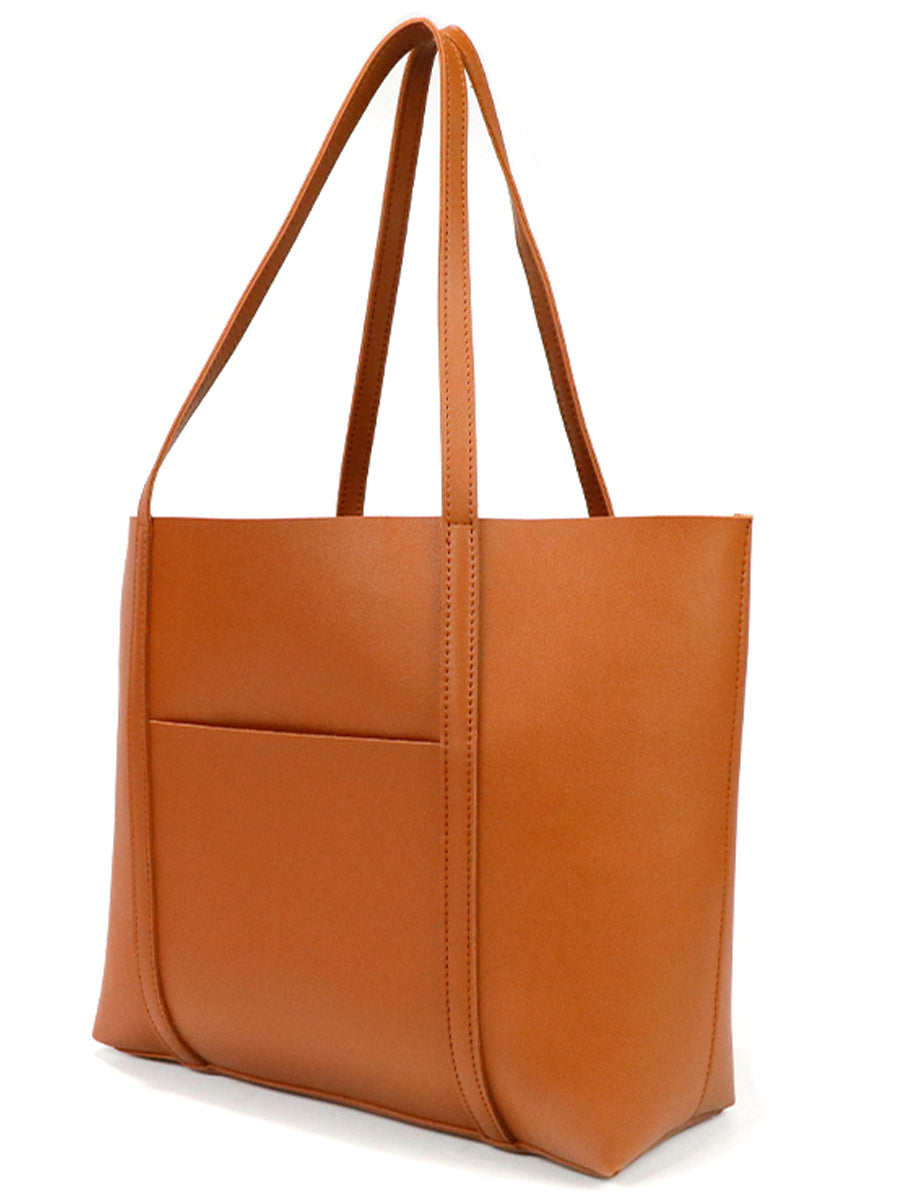 GORFIA simple design large capacity PU handbag ladies bag multifunctional travel bag for traveling and shopping