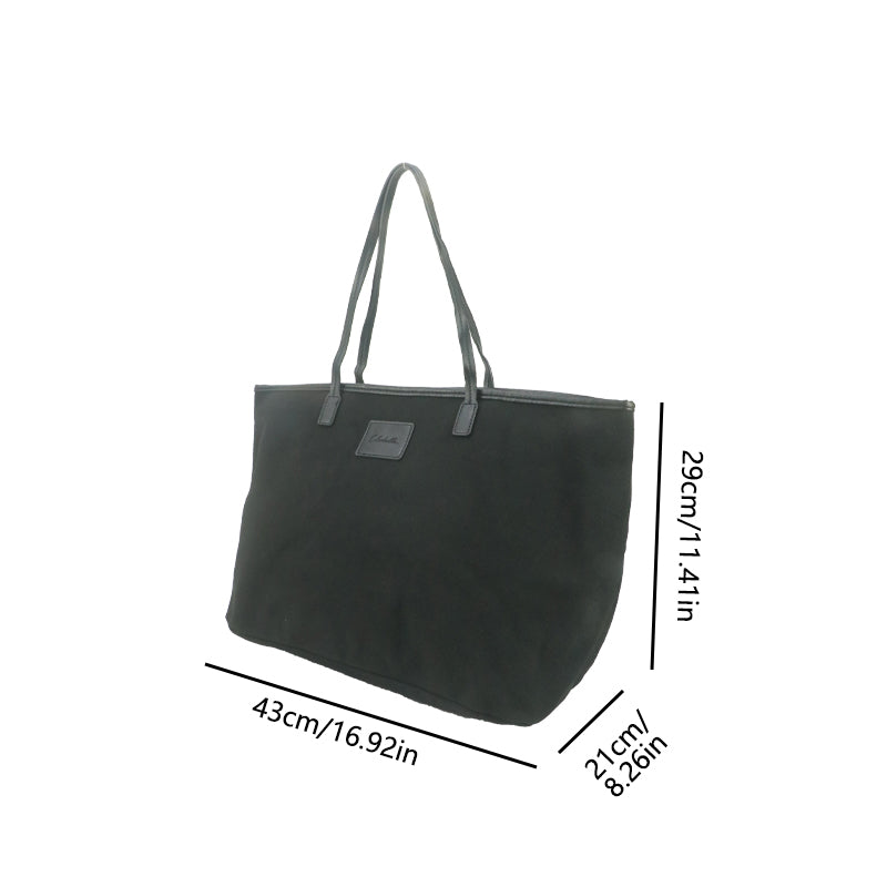 Gorfia Black Canvas Tote Bag