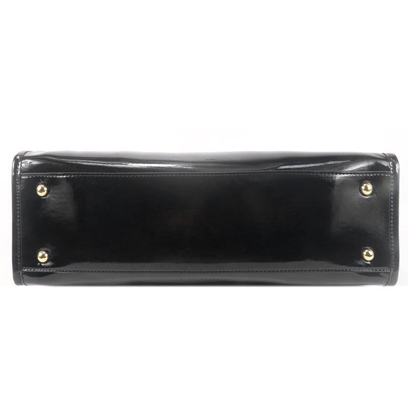 Gorfia black leather tote Bag