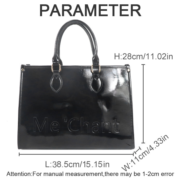 Gorfia black leather tote Bag
