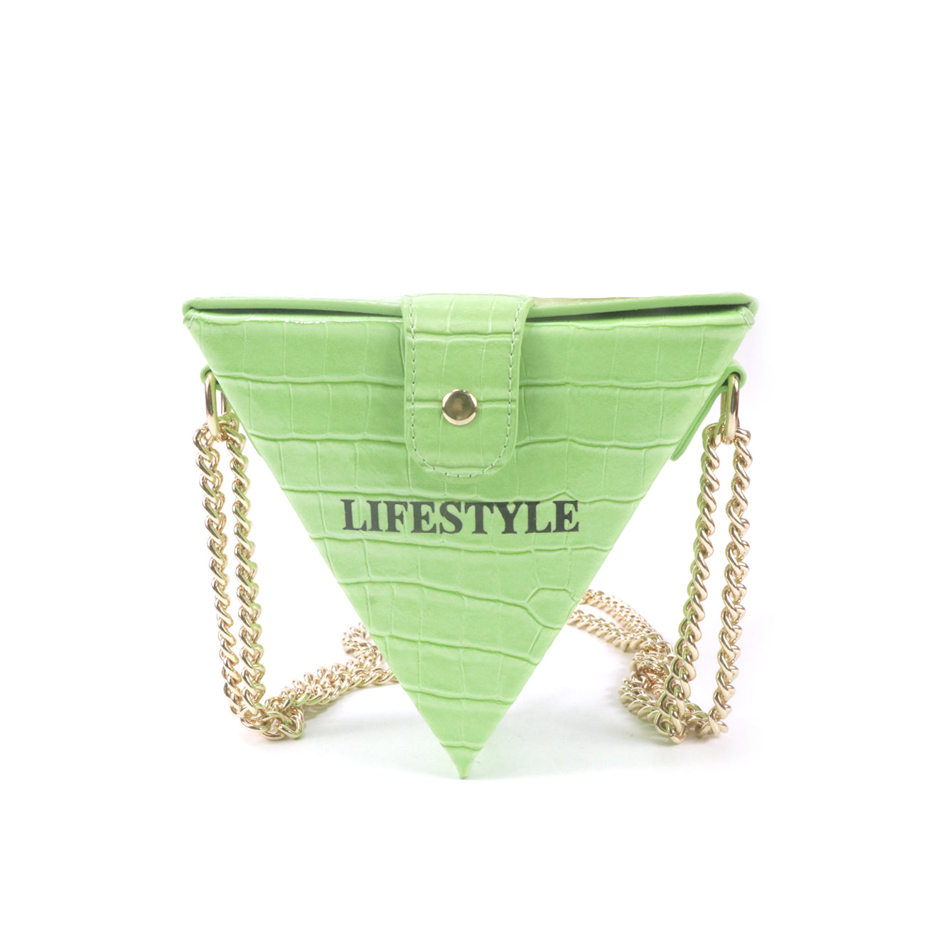 Gorfia Fashion Women's Bags PU Leather Triangle Handbag Casual Small Shoulder Bag Messenger Bag Chain Shoulder Strap Tote Bag