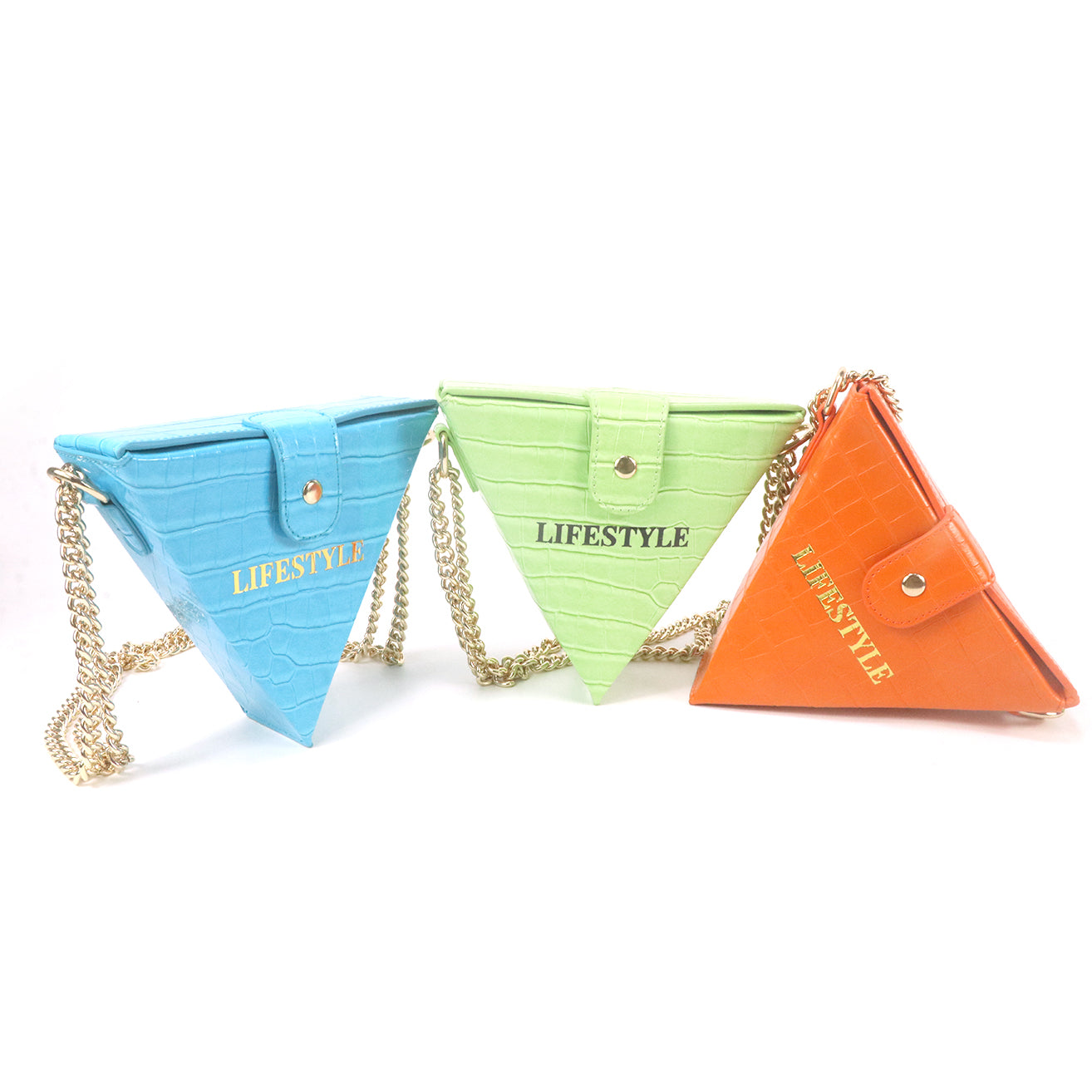 Gorfia Fashion Women's Bags PU Leather Triangle Handbag Casual Small Shoulder Bag Messenger Bag Chain Shoulder Strap Tote Bag