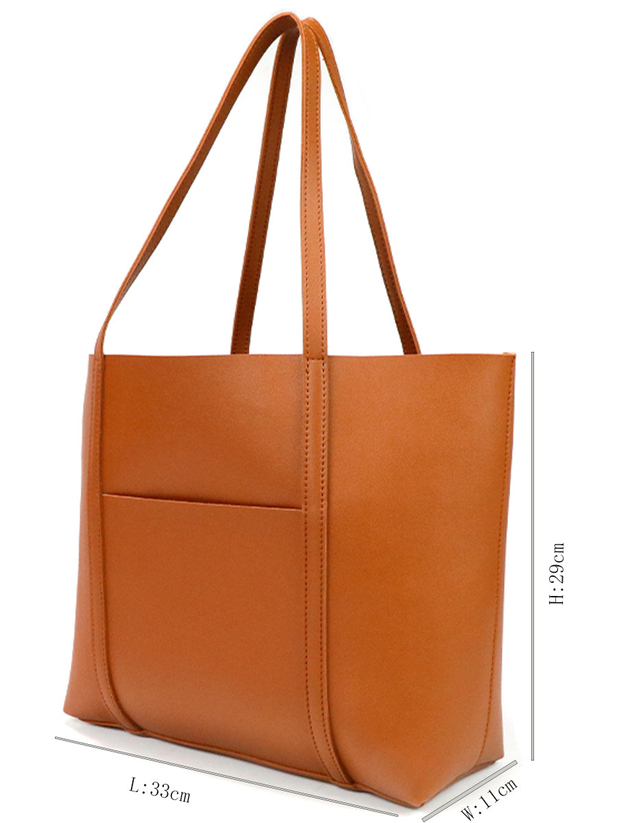GORFIA simple design large capacity PU handbag ladies bag multifunctional travel bag for traveling and shopping