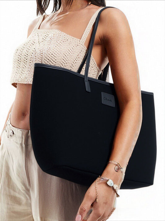 Gorfia Black Canvas Tote Bag