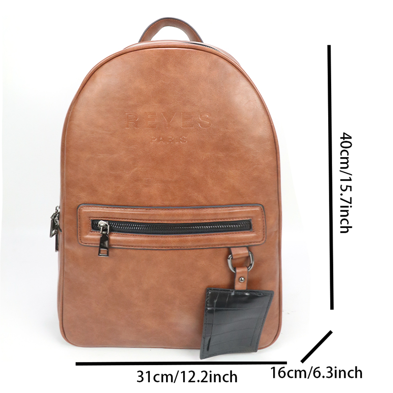 GORFIA large capacity PU leather backpack, men's retro brown backpack, women's multifunctional backpack, backpack Christmasgifts