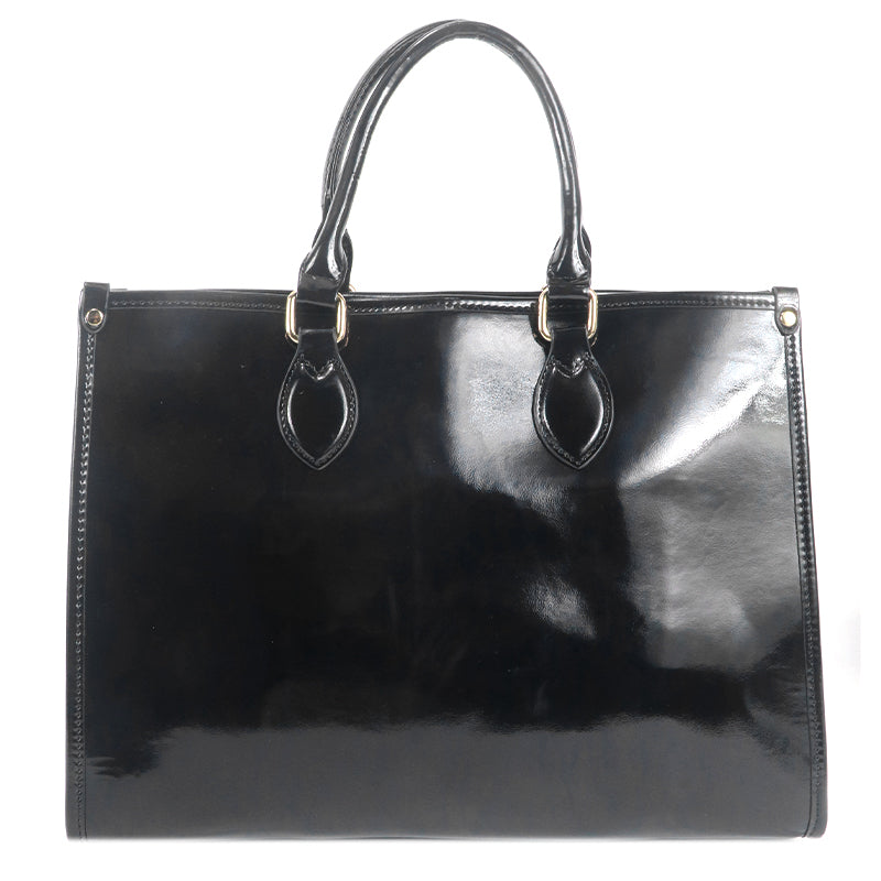 Gorfia black leather tote Bag