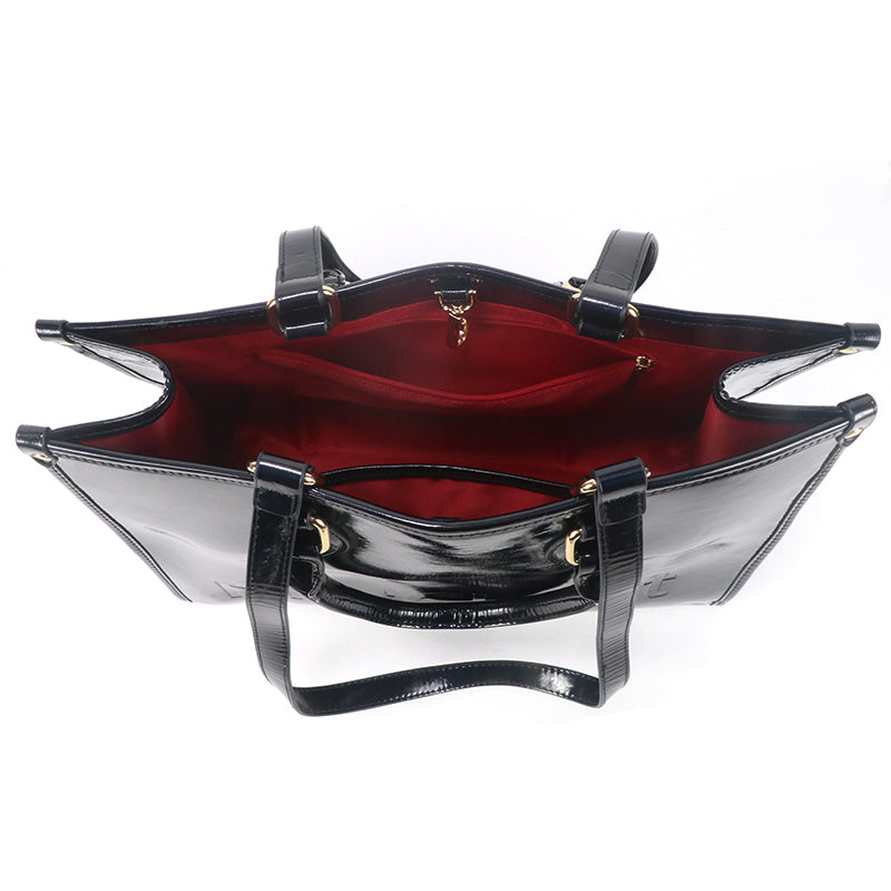 Gorfia black leather tote Bag