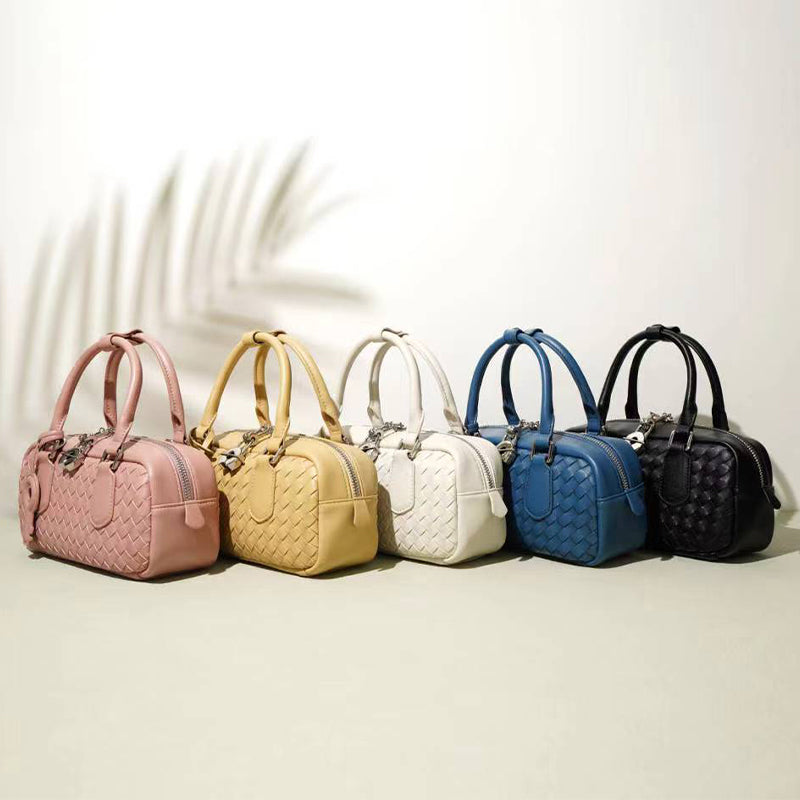 Chic convertible tote/crossbody bag, genuine leather multi-pocket wallet with gold hardware, elegant casual/party accessory