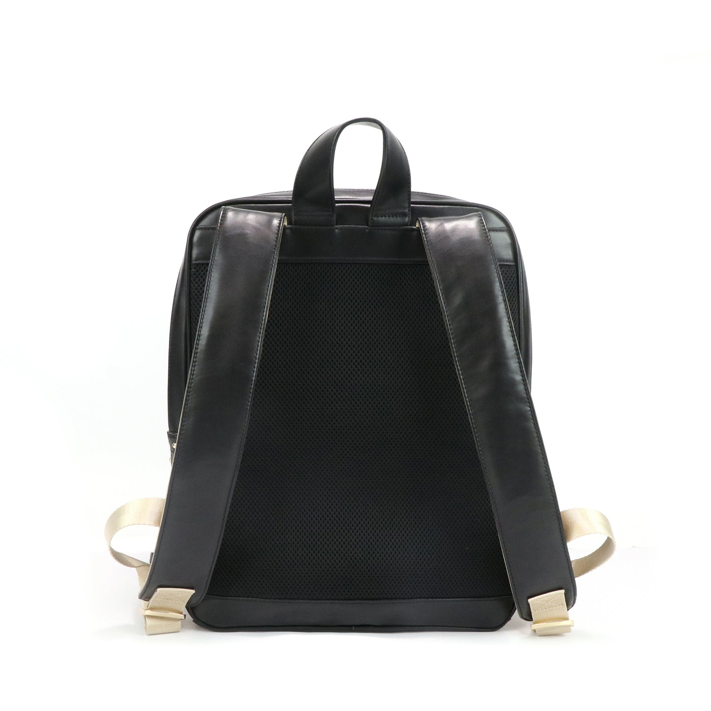 Gorfia Black Leather Ripple Backpack