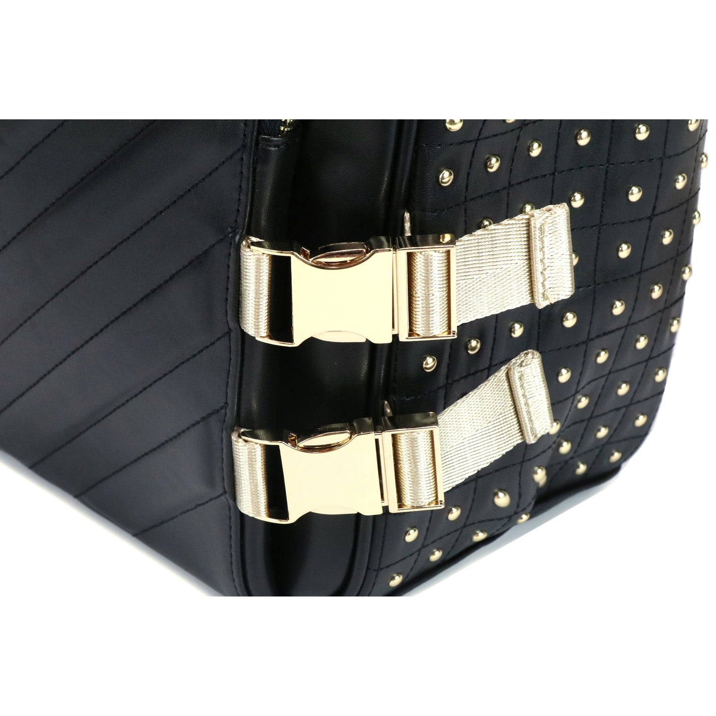 Gorfia Black Leather Ripple Backpack
