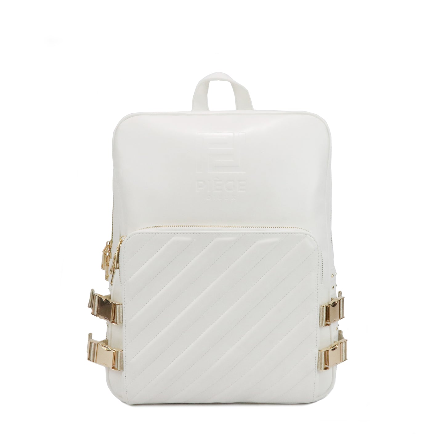 Gorfia Black Leather Ripple Backpack