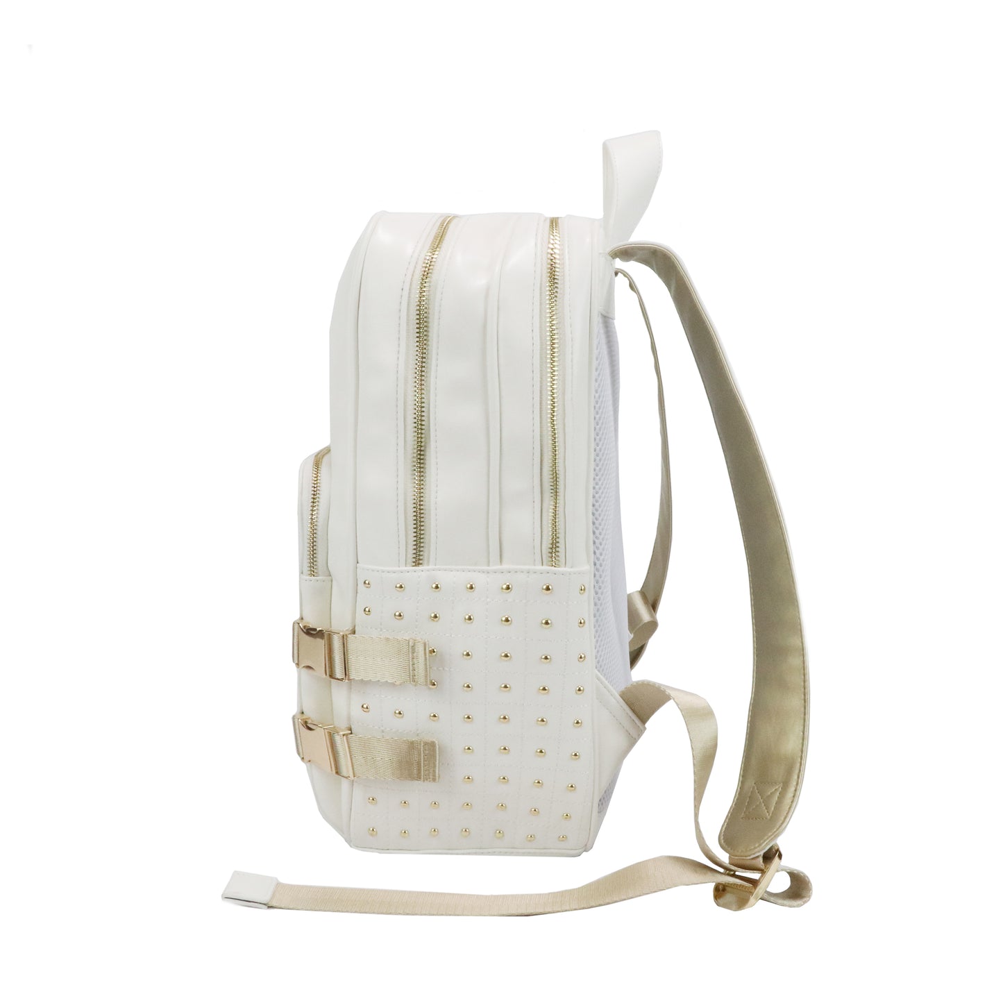 Gorfia Black Leather Ripple Backpack
