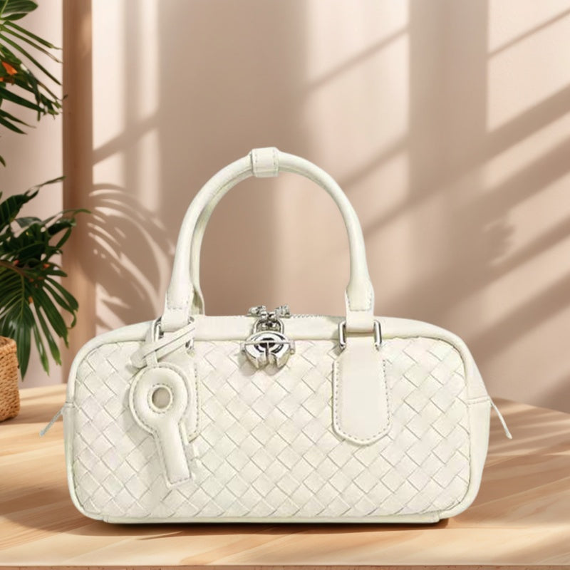 Chic convertible tote/crossbody bag, genuine leather multi-pocket wallet with gold hardware, elegant casual/party accessory